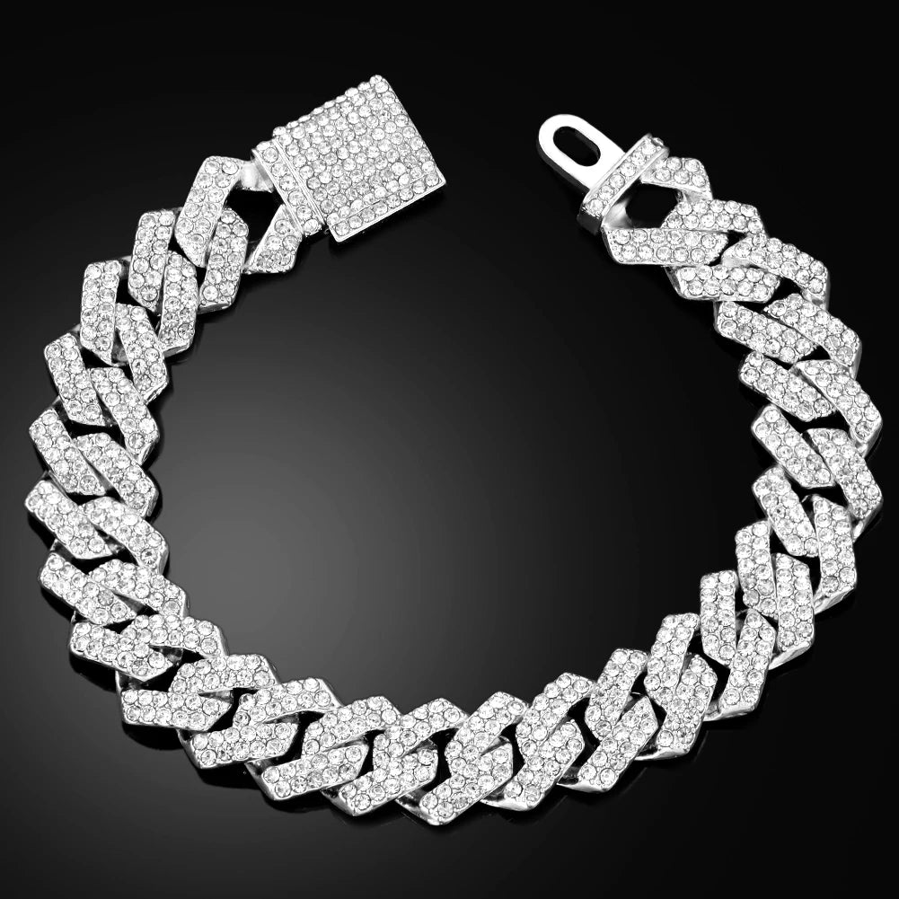 Iced Prong Cuban Bracelets Women