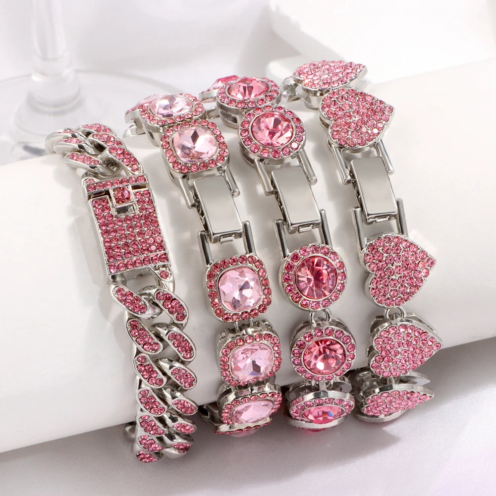 Iced Cuban Bracelet Women