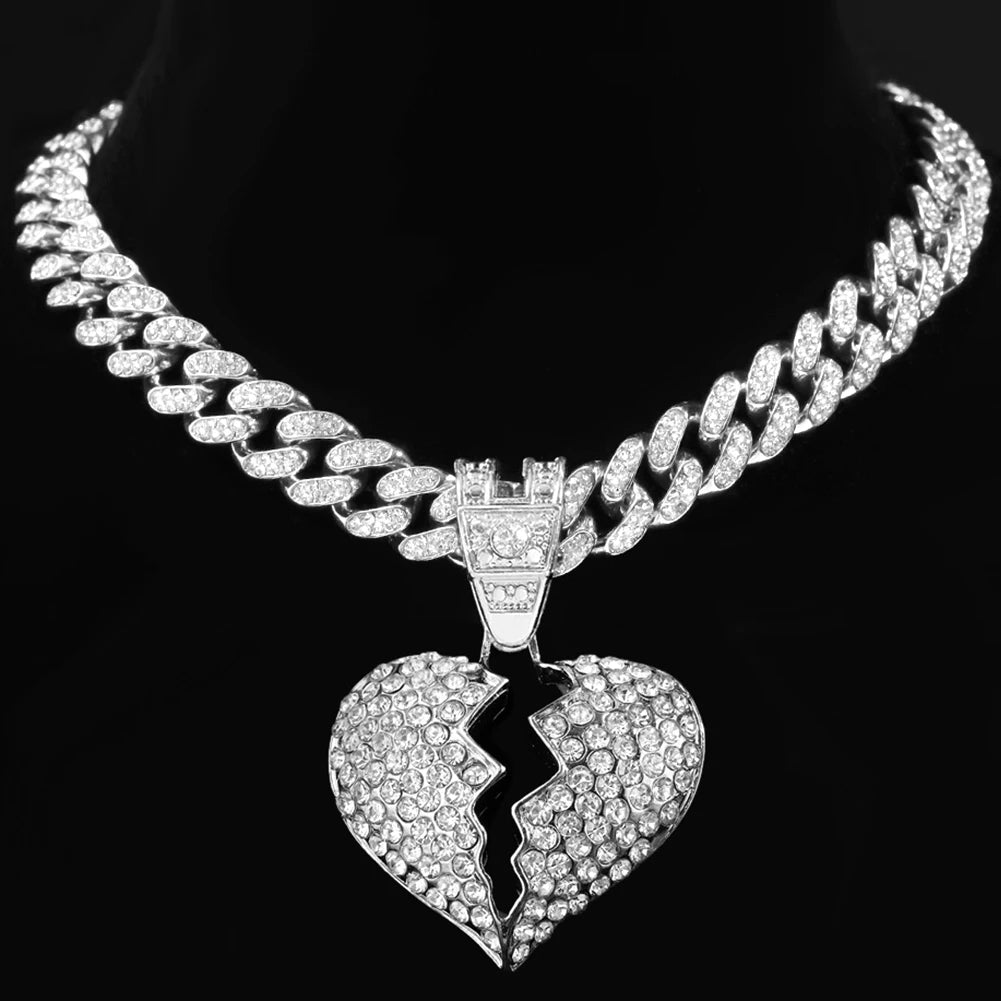 Iced Bling  Cuban  Necklace Women