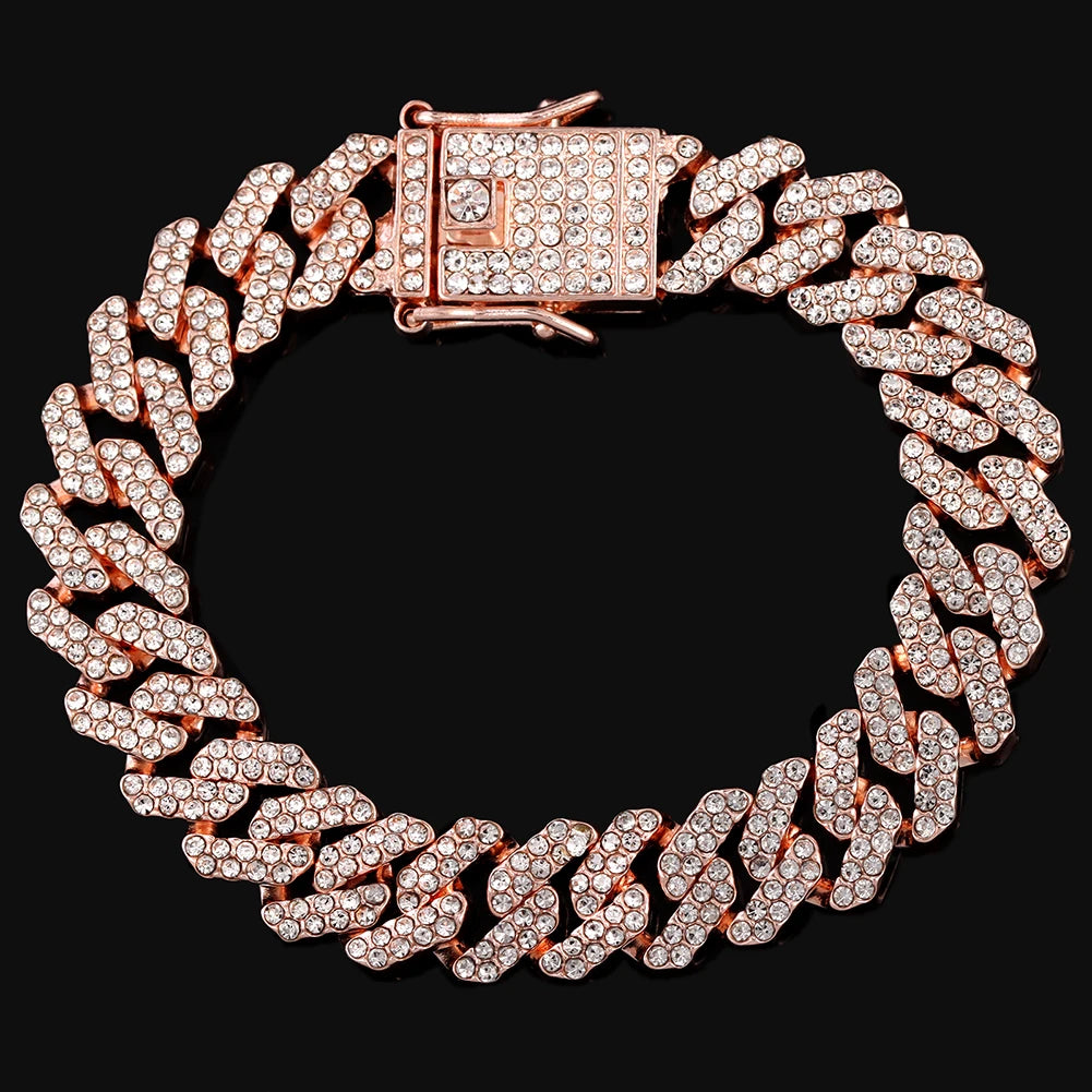Iced Prong Cuban Bracelets Women