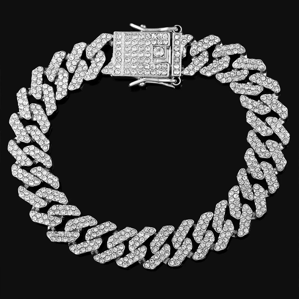 Iced Prong Cuban Bracelets Women