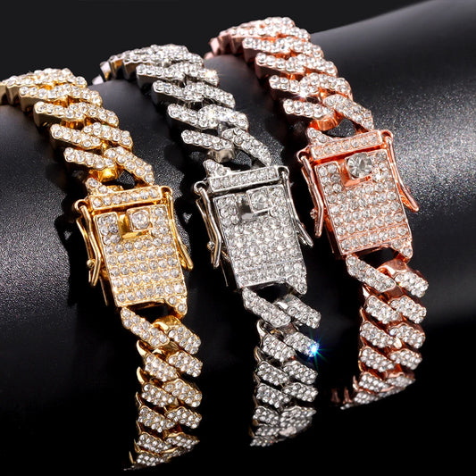 Iced Prong Cuban Bracelets Women