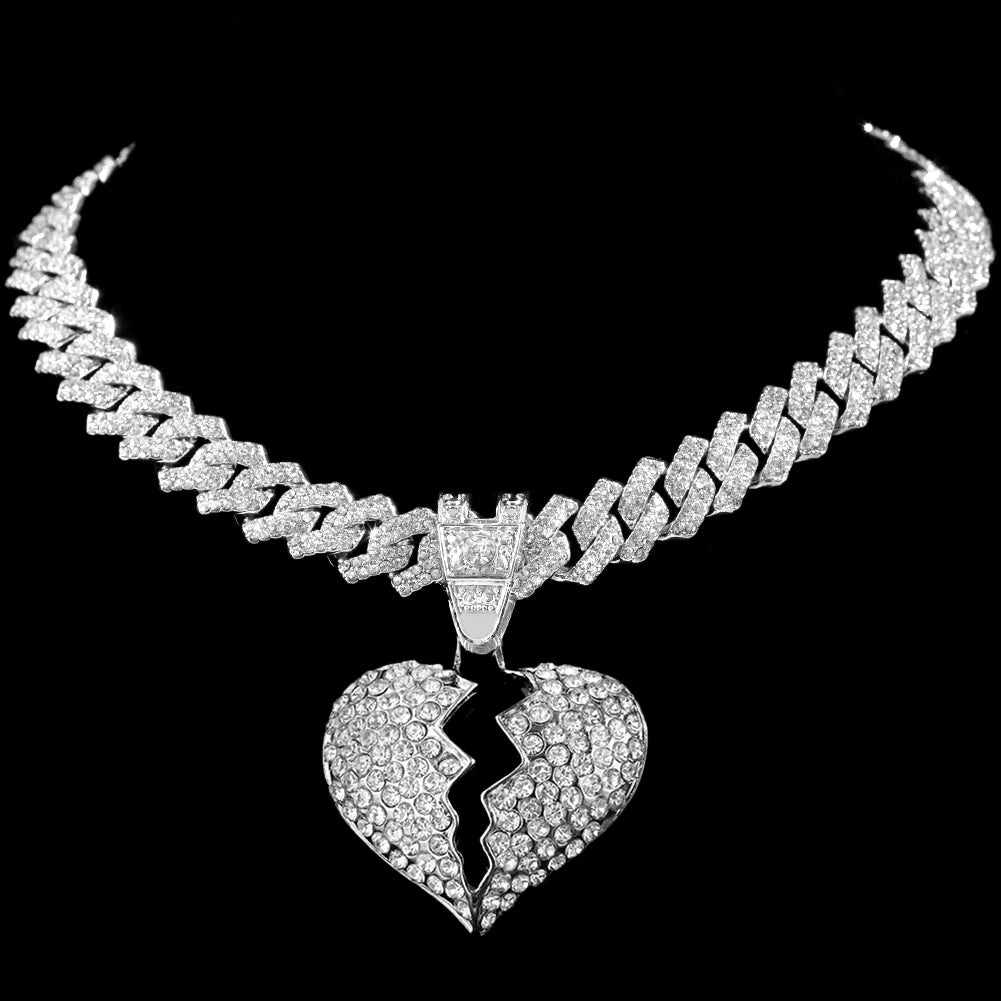 Iced Bling  Cuban  Necklace Women