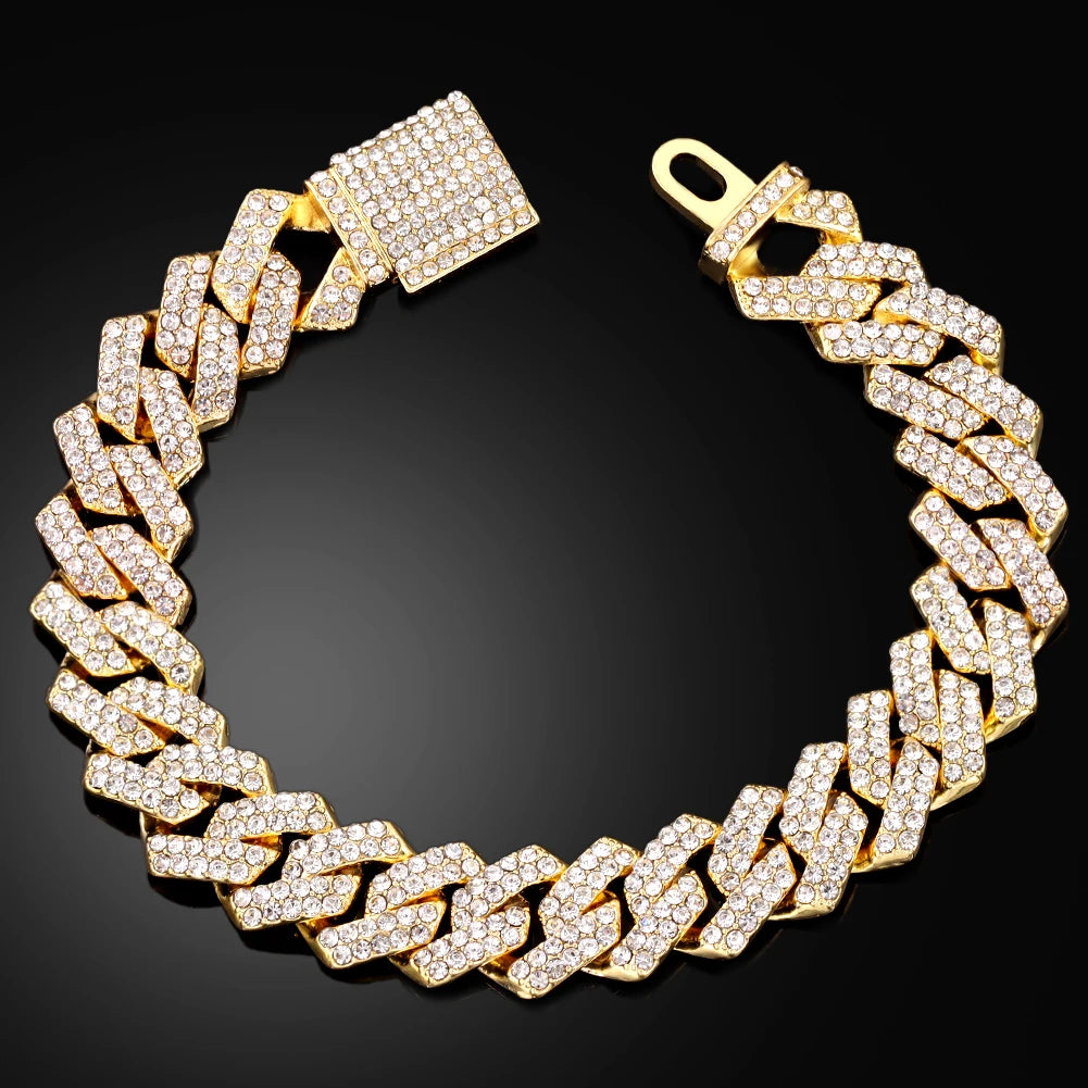 Iced Prong Cuban Bracelets Women