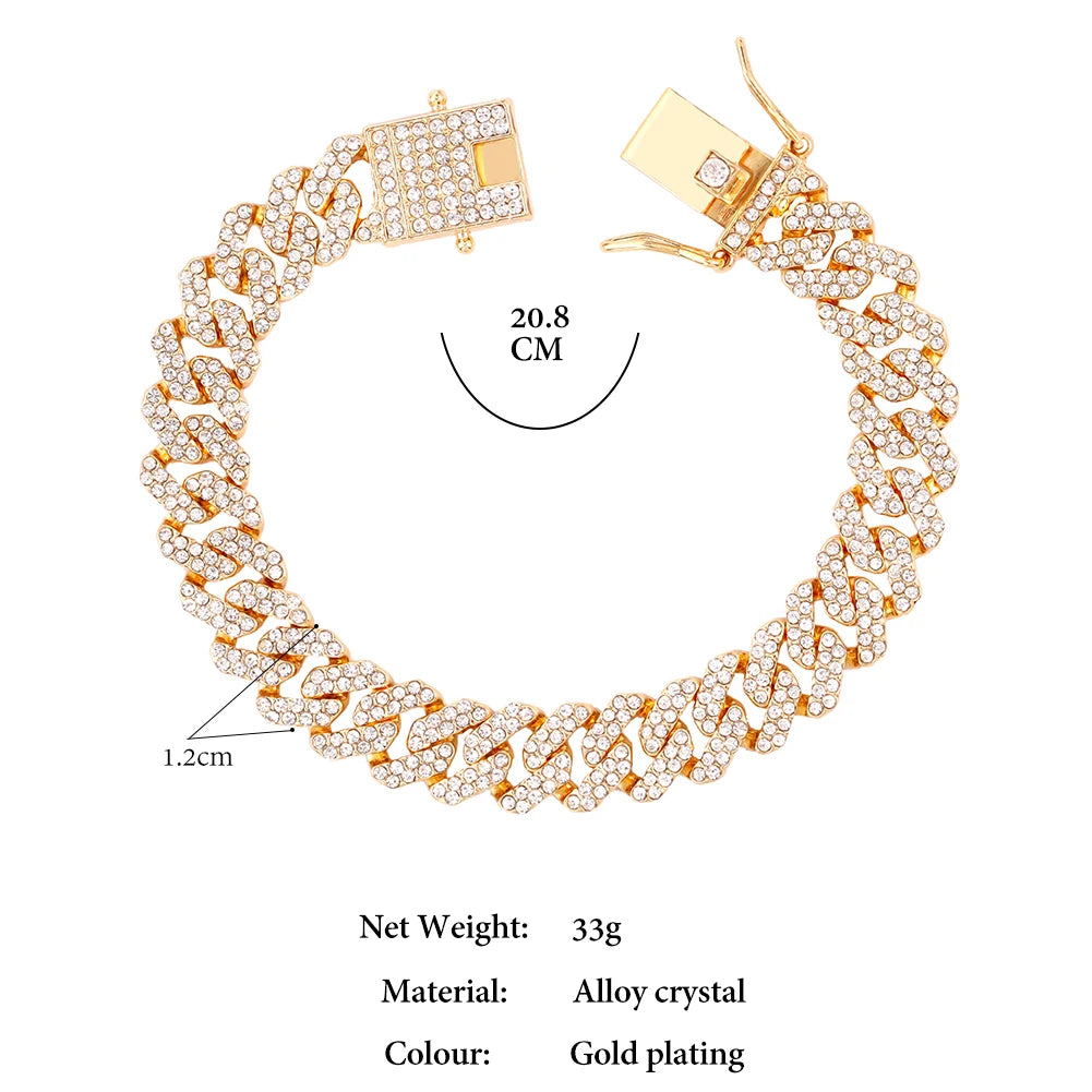 Iced Prong Cuban Bracelets Women