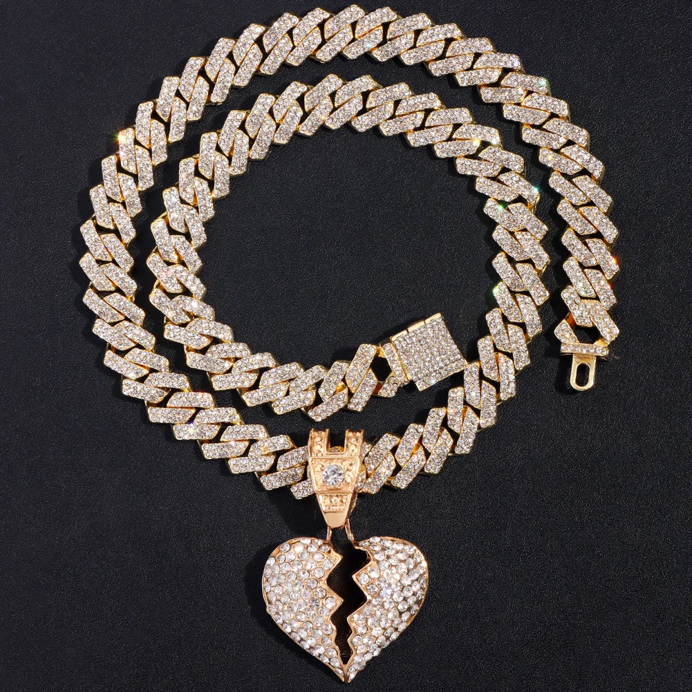 Iced Bling  Cuban  Necklace Women